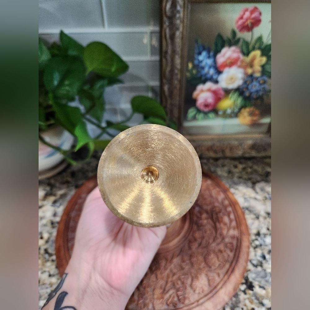 Vintage Brass Wine Goblet / Chalice - Picture 5 of 6